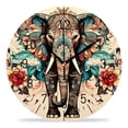thumbnail image 1 of erolrail Rustic Wall Clock,Silent Non Ticking Wall Clocks for Living Room,Bedroom,Kitchen 12IN Ethnic Elephant Africa Style Design, 1 of 5