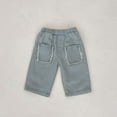 thumbnail image 1 of ersvoioy Boys Cropped Denim Pants Elastic Waist with Frayed Hem Casual Trousers for Summer, 1 of 6