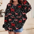 thumbnail image 1 of ersvoioy Girls Christmas Graphic Top Long Sleeve Crewneck Sweatshirt Santa Hat Print Pullover Cute Size 1-13 Years, 1 of 5