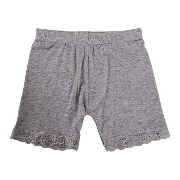 ersvoioy Girls Modal Safety Shorts Elastic Waist Lace Trim Anti Exposure Summer Under Dress Shorts for Kids