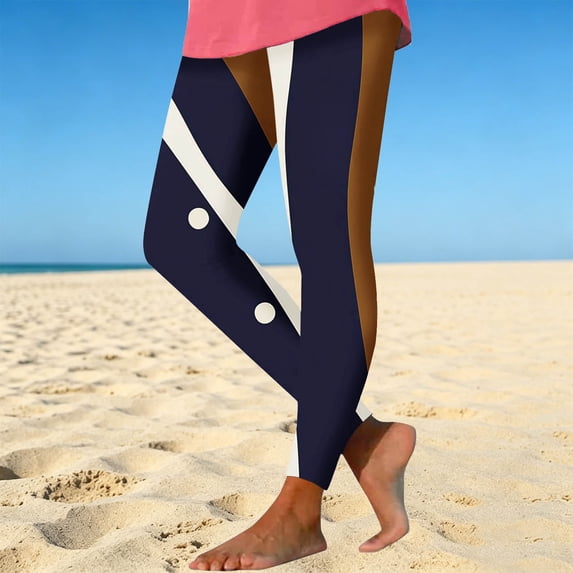ersvoioy Leggings for Women Tummy Control Plus Size Summer Floral Print High Waisted Yoga Pants Quick Dry Workout Slim Fit Tight Leggings Brown XL