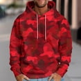 thumbnail image 1 of ersvoioy Mens Hoodies Pullover Camo Print Drop Shoulder Long Sleeve Sweatshirt with Pocket Loose Fit Oversized Cotton Blend Fleece Casual Fall Winter Streetwear Military Fashion Top, 1 of 5