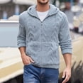 thumbnail image 1 of ersvoioy Mens Zip Up Hoodie Plush Full Zipper Long Sleeve Sweatshirt Jacket with Pockets Fleece Fuzzy Regular Fit Warm Fall Winter Top Light Blue S, 1 of 9