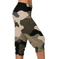 thumbnail image 1 of ersvoioy Womens Capri Pants Camo Print High Waist Elastic Waistband Straight Casual Sport Trousers with Pockets for Summer Multicolor XL, 1 of 6
