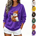 thumbnail image 1 of ersvoioy Womens Halloween Sweatshirt 2026 Cute Fall Oversized Crewneck Ghost Pumpkin Graphic Spooky Long Sleeve Funny Pullover Tops, 1 of 8