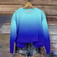 thumbnail image 1 of ersvoioy Womens Printed Hoodless Sweatshirt Round Neck Loose Fit Long Sleeve Pullover for Fall Blue S, 1 of 3