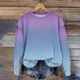 thumbnail image 1 of ersvoioy Womens Printed Hoodless Sweatshirt Round Neck Loose Fit Long Sleeve Pullover for Fall Light Blue S, 1 of 3