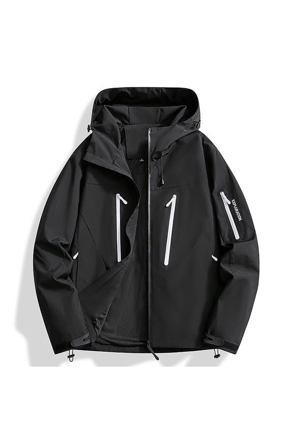 Womens Spring Summer Lightweight Waterproof Windbreaker Hooded Cargo Jacket Outdoor Hiking Raincoat Dark Gray M