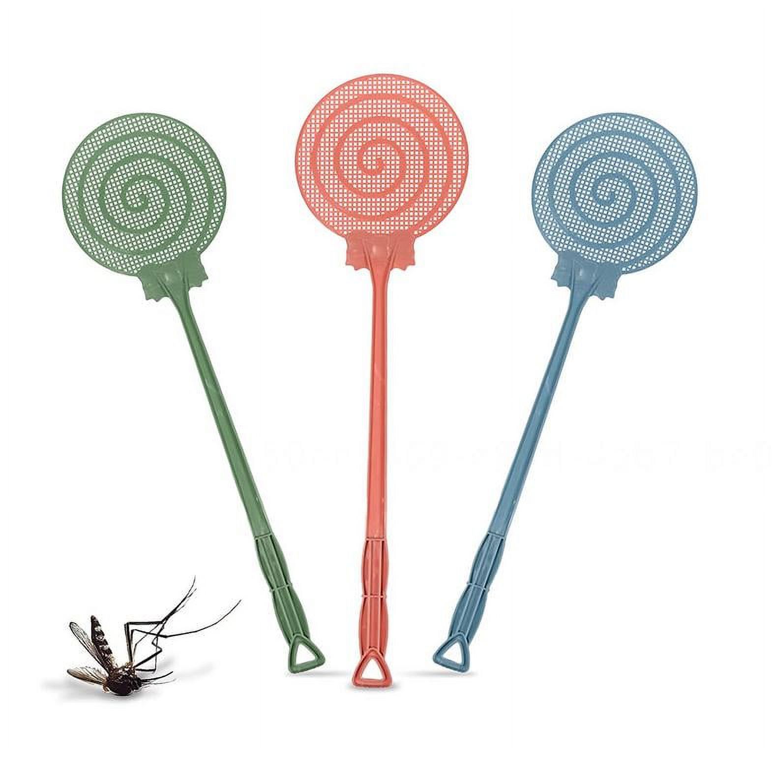 esafio Pack of 3 Fly Swatters, Integrated Mosquito Scraper, Insect