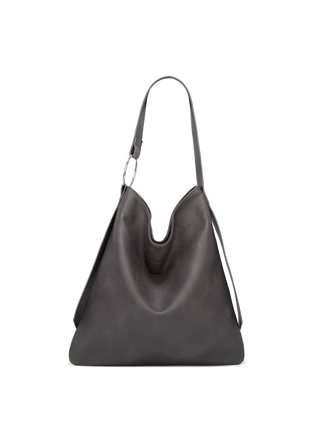 Women's Brown Soft Leather Tote Bag in Dark Taupe | B & Floss