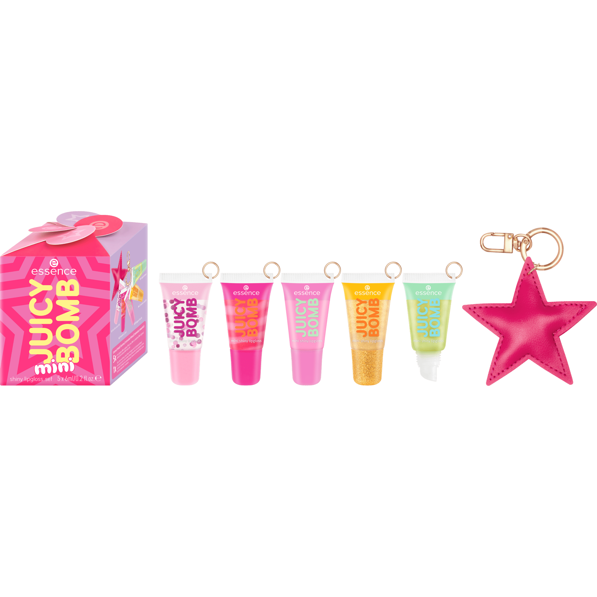essence JUICY BOMB mini shiny lipgloss set 01 Holiday Happiness