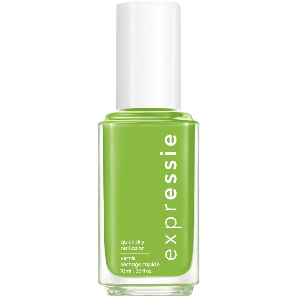 essie Expressie Quick Dry 8 Free Vegan Nail Polish, Lime green, 0.33 fl oz Bottle