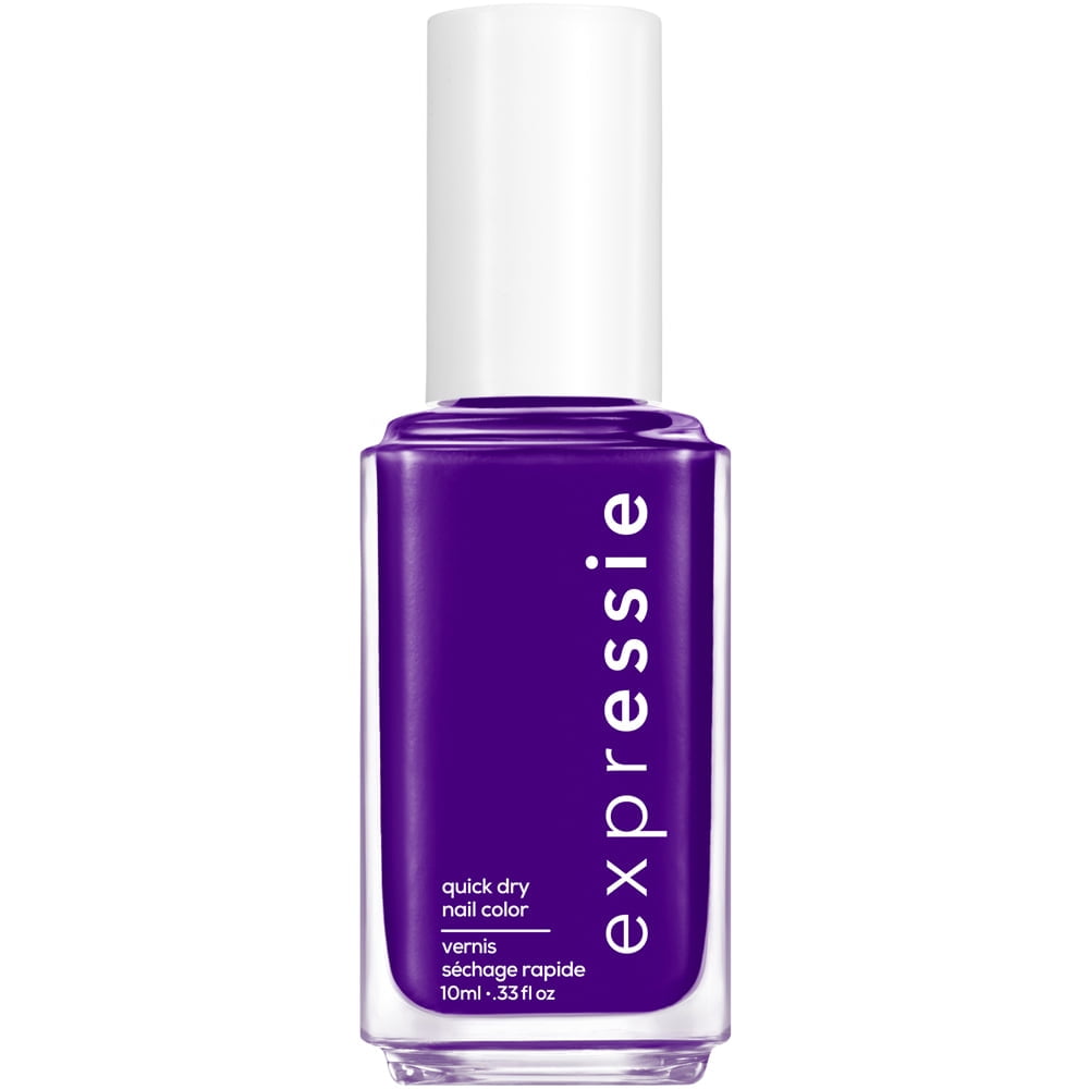 essie Expressie Quick Dry 8 Free Vegan Nail Polish, Vibrant Purple, 0.33 fl  oz Bottle