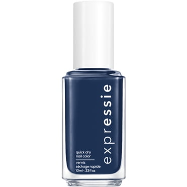 essie Expressie Quick Dry Nail Polish, 05 Left on Shred, Navy Blue, 0.33 fl oz Bottle