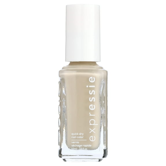 essie Expressie Quick Dry Nail Polish, Daily Grind, Eggshell White, 0.33 fl oz Bottle