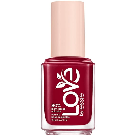 essie LOVE Nail Polish, 80% Plant-based, Salon-Quality, Vegan, Wine Red, I Am The Moment, 0.46 Fl Oz