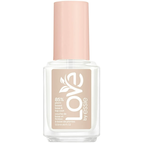 LOVE by essie Nail Care, 85% Plant-based, Salon-Quality, Base and Top Coat, 0.46 Fl Oz