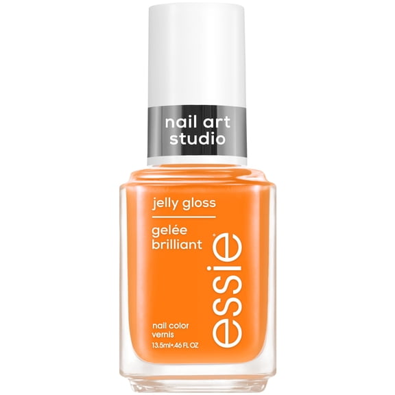 essie Nail Art Studio Jelly Gloss Nail Polish, Vegan, Sheer Orange Nail Polish, Apricot Jelly, 0.46 Fl Oz
