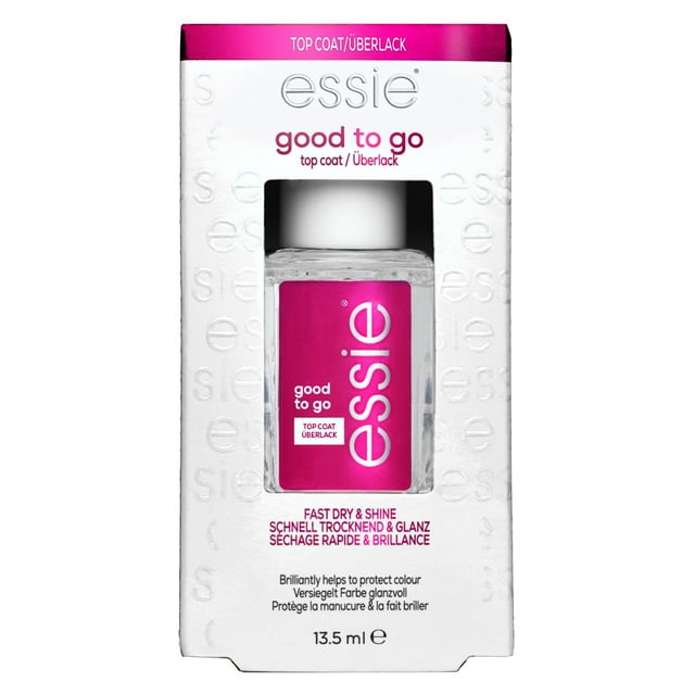 essie good to go top coat, fast dry + shine, 0.46 fl. oz.