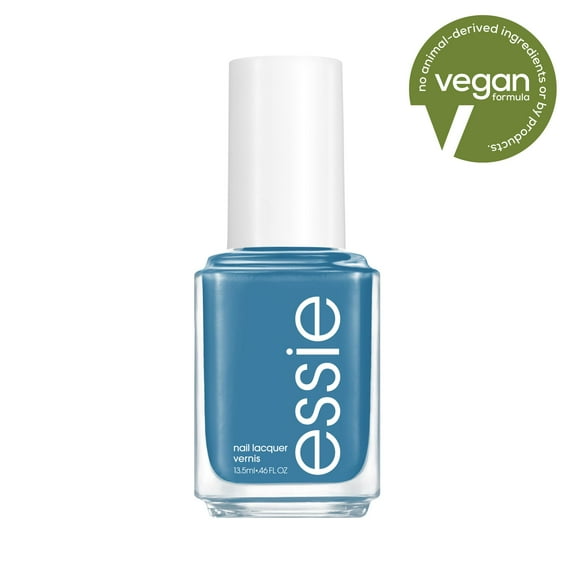 essie Salon Quality 8 Free Vegan Nail Polish, Denim Blue, 0.46 fl oz Bottle