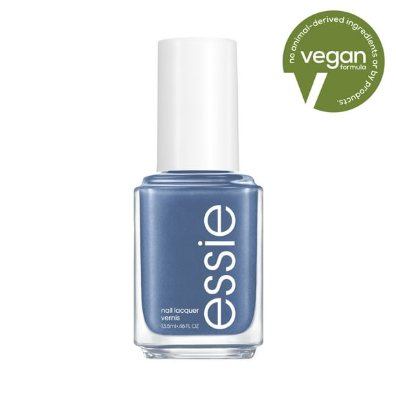 essie Salon Quality Vegan Nail Polish, Cool Muted Blue, 0.46 fl oz Bottle
