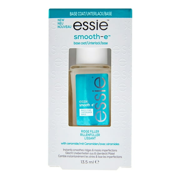 essie Vegan Nail Care Clear Base Coat, Smooth E, 0.46 fl oz Bottle