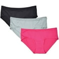 thumbnail image 1 of essie Women's Hipster Panties 3-Pack Nylon Spandex Blend, 1 of 11