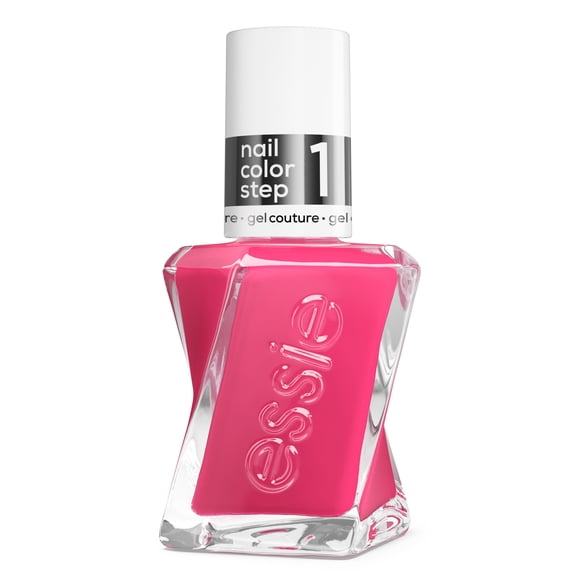 essie gel couture long-lasting nail polish, vegan, be dazzled, pink, pinky ring, 0.46 fl oz