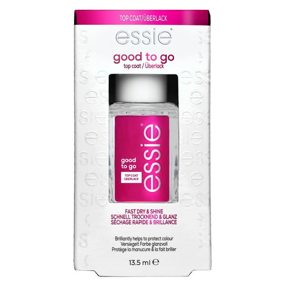 essie Nail Polish, Good to Go Top Coat, Clear, 0.46 fl oz Bottle