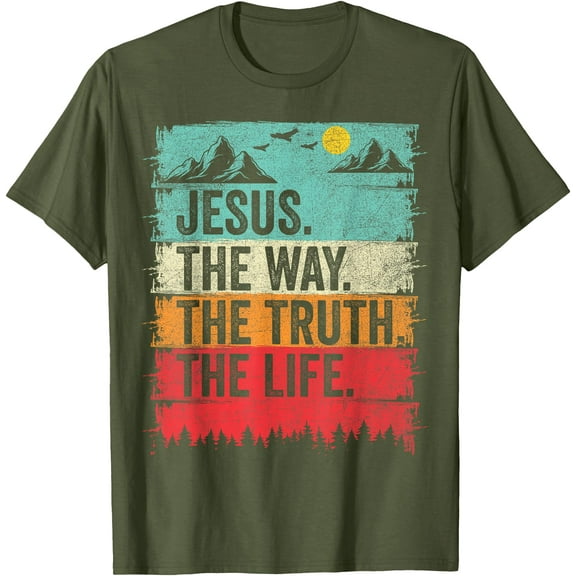 esus The Way Truth Life Christian Religious Unisex T-Shirt for Men Women Kids