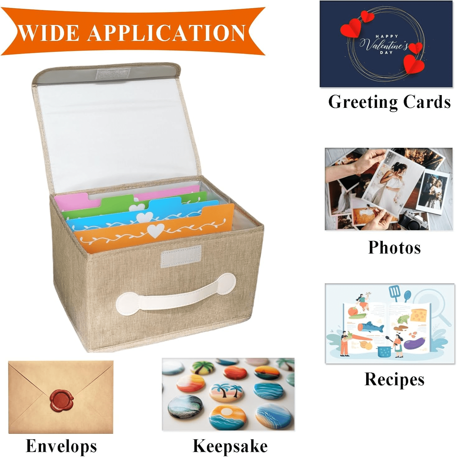 esxuong Greeting Card Organizer & Storage with 16 Pcs Adjustable ...