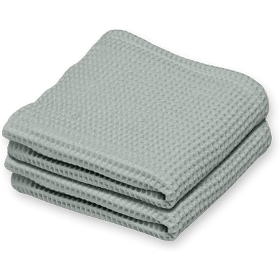 ettitude 100% Lyocell from Organic Bamboo Waffle Hand Towel Set of 2, Sage (Green), Soft, Absorbent, Quick-Drying, Sustainable Towels