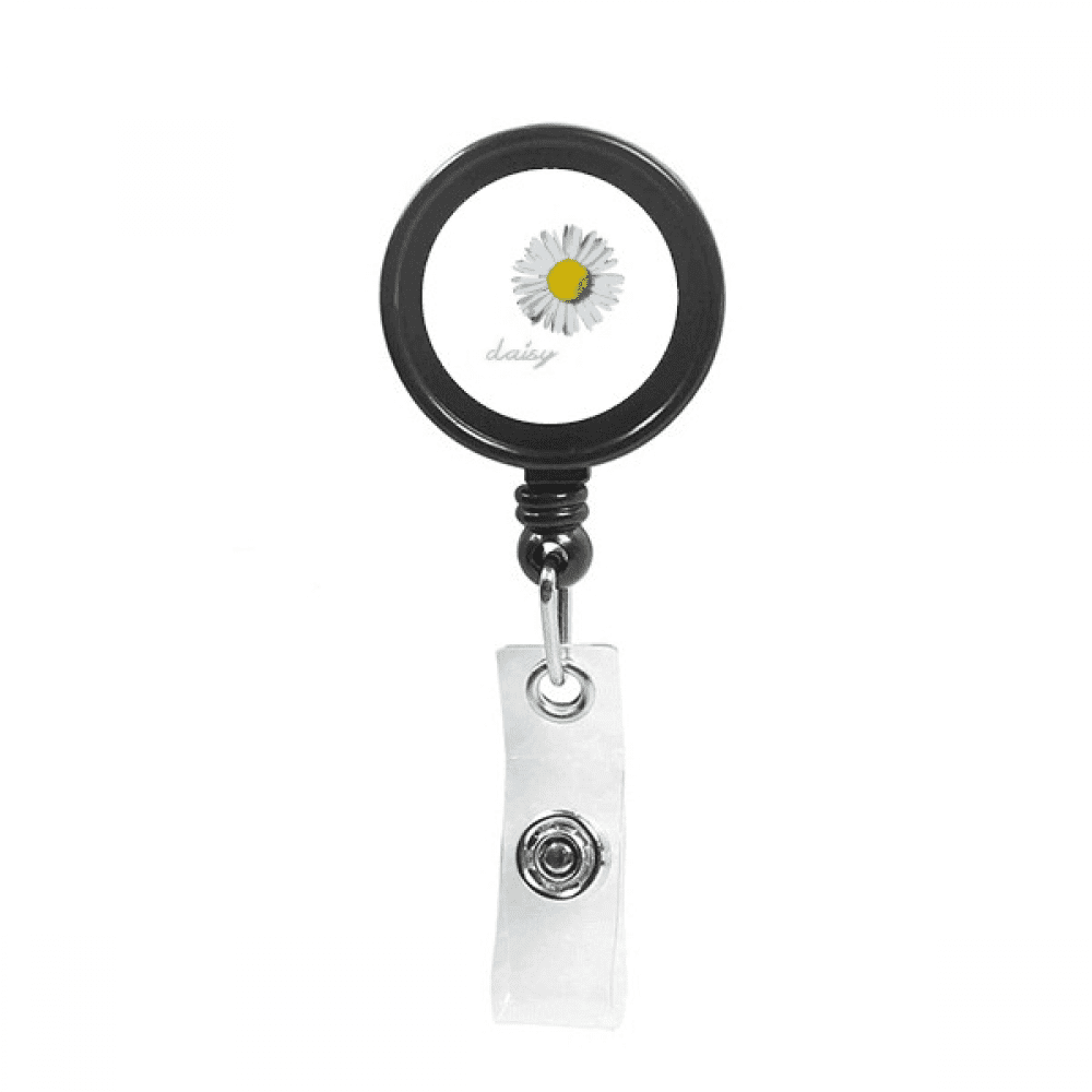 euan italy daisies naive Retractable Keychain Badge Holder ID Badge