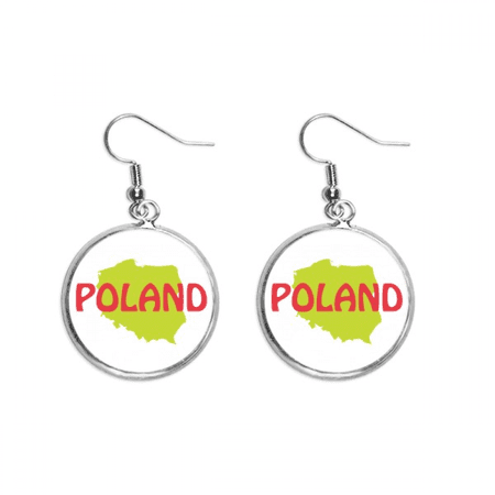 euan map warsaw poland ear dangle silver drop ear jewelry woman