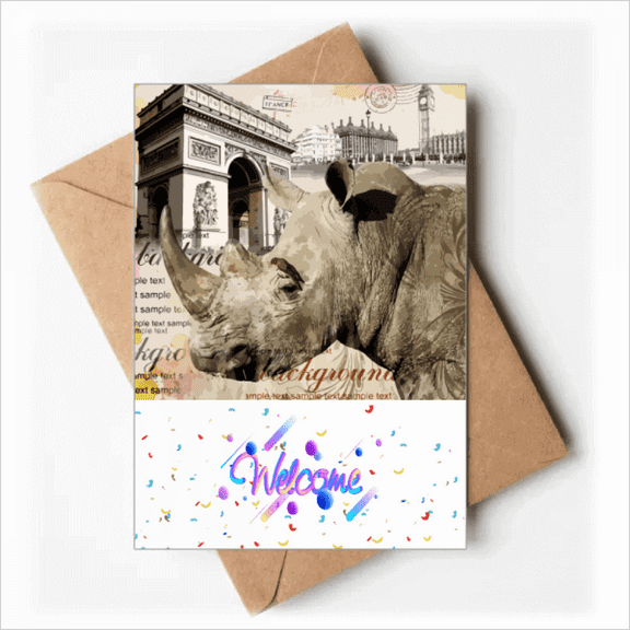 euan style building french paris Welcome Back Greeting Cards Envelopes Blank