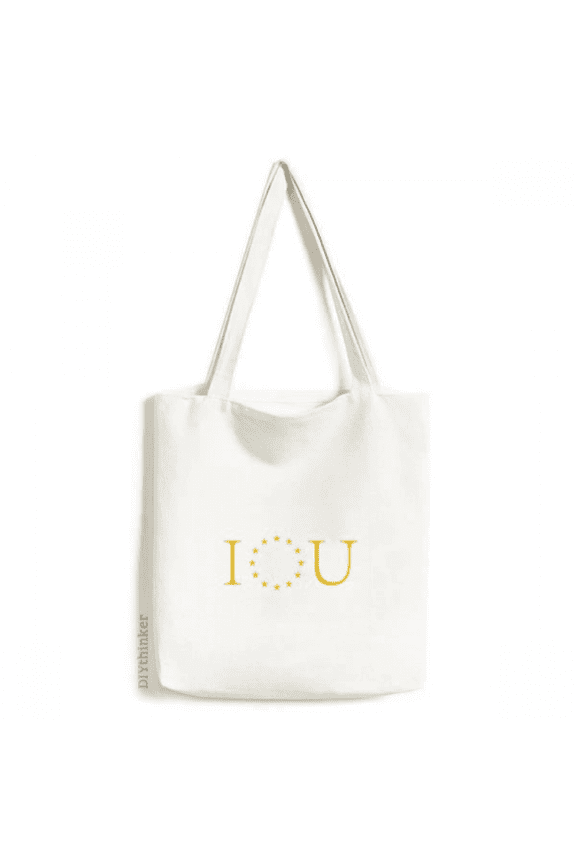contact i you tote canvas bag shopping satchel casual handbag
