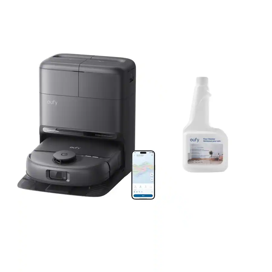 eufy Robot Vacuum and Mop Combo C28 with official solution, HydroJet Self-Cleaning Roller Mop, 15,000 Pa Turbo High Suction,Multi-Floor Mapping, No-Go Zones,Ideal for Pet Hair