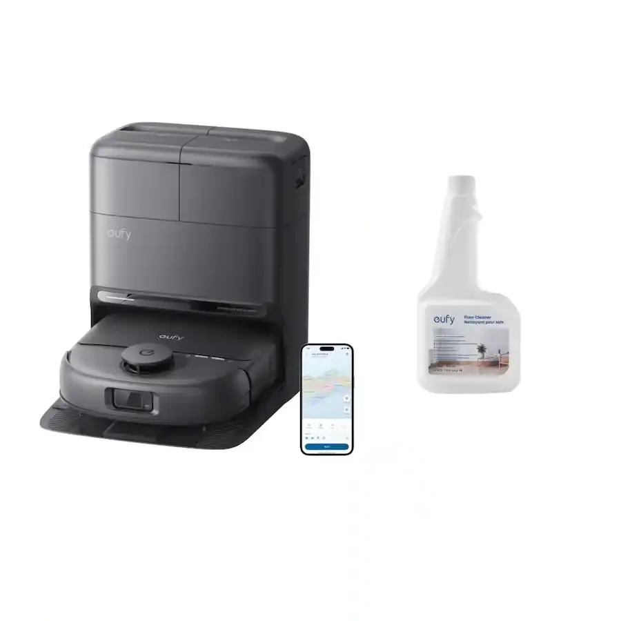 eufy Robot Vacuum and Mop Combo C28 with official solution, HydroJet Self-Cleaning Roller Mop, 15,000 Pa Turbo High Suction,Multi-Floor Mapping, No-Go Zones,Ideal for Pet Hair