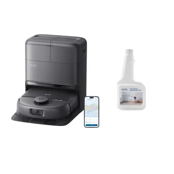 eufy Robot Vacuum and Mop Combo C28 with official solution, HydroJet Self-Cleaning Roller Mop, 15,000 Pa Turbo High Suction,Multi-Floor Mapping, No-Go Zones,Ideal for Pet Hair