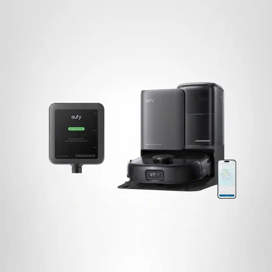 eufy Omni Robot Vacuum and mop combo E25 with Official Floor Cleaning Solution, All-in-One Station, Auto Emptying&Refilling,Auto Washing&Drying,Wastewater&Detergent