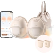 eufy Heated Wearable Breast Pump S1with Original Diaphragm 2-Pack, Hands-Free Breast Pump with Industry-Leading HeatFlow Tech, App-Controlled OptiRhythm ,