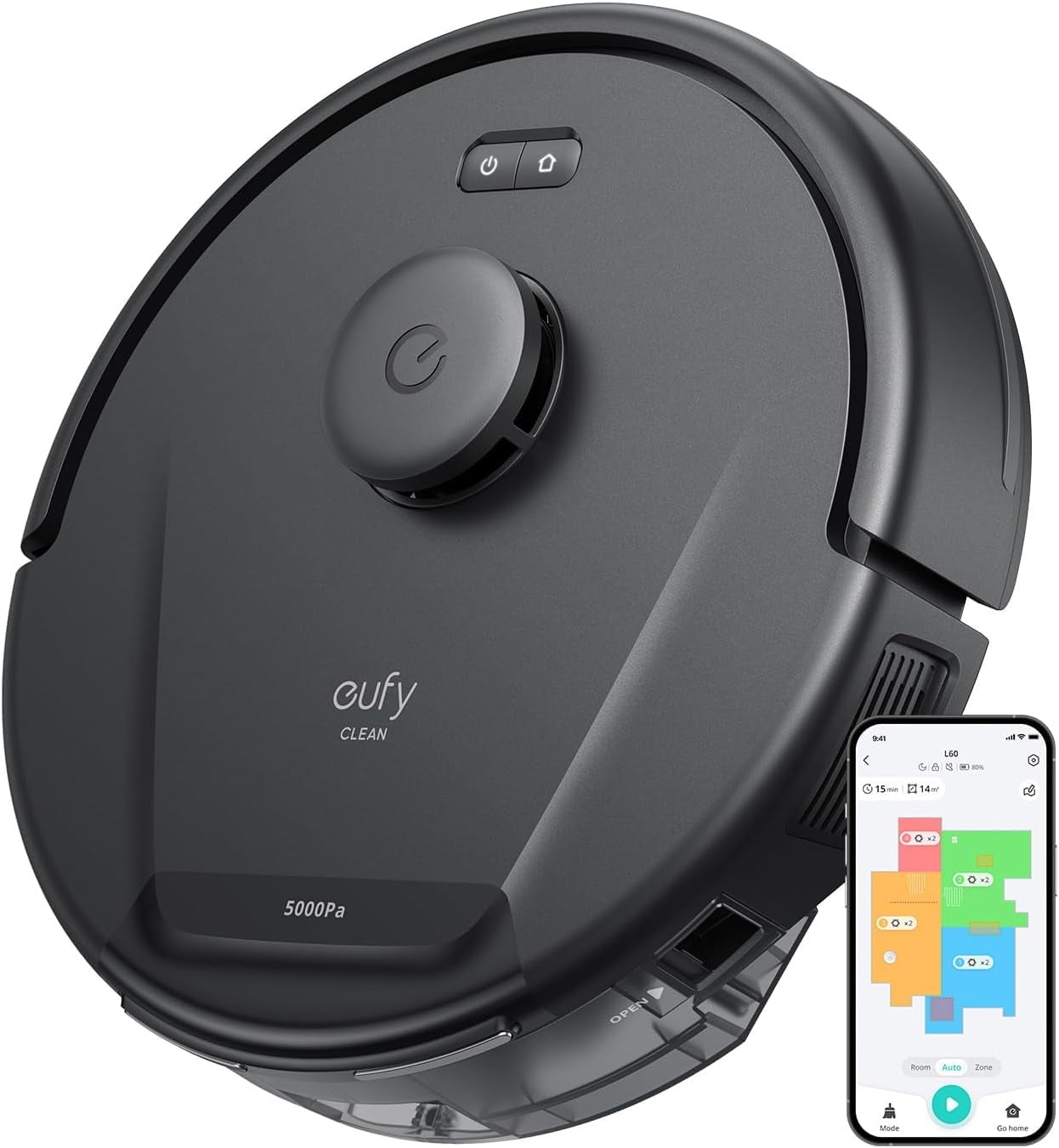 eufy L60 Robot Vacuum, Ultra Strong 5,000 Pa Suction, iPath Laser Navigation, for Deep Floor Cleaning, Ideal for Hair, Hard Floors Sansujyuku sansujyuku.com