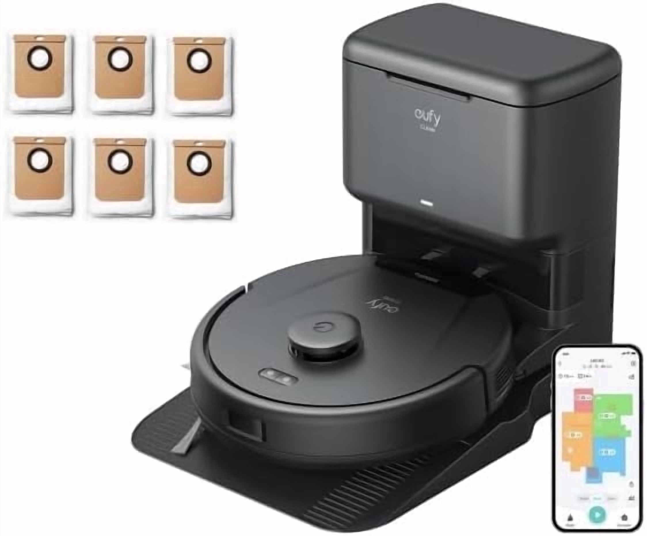 Eufy eufy Robot Vacuum L60 with Self Empty Station and official Dust Bags, Hair Detangling Technology, Up to 60 Days Hands Fr on clearance at Walmart — 44% off