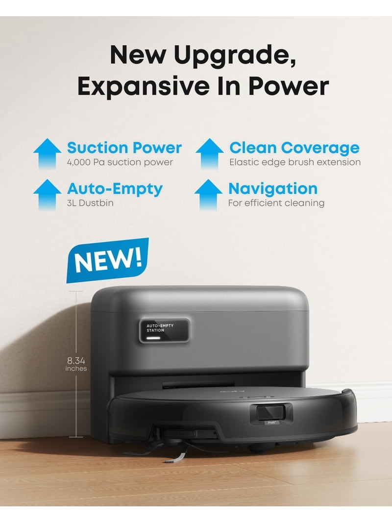 eufy Robot Vacuum C10 with Self Emptying, 8 Weeks Hands Free