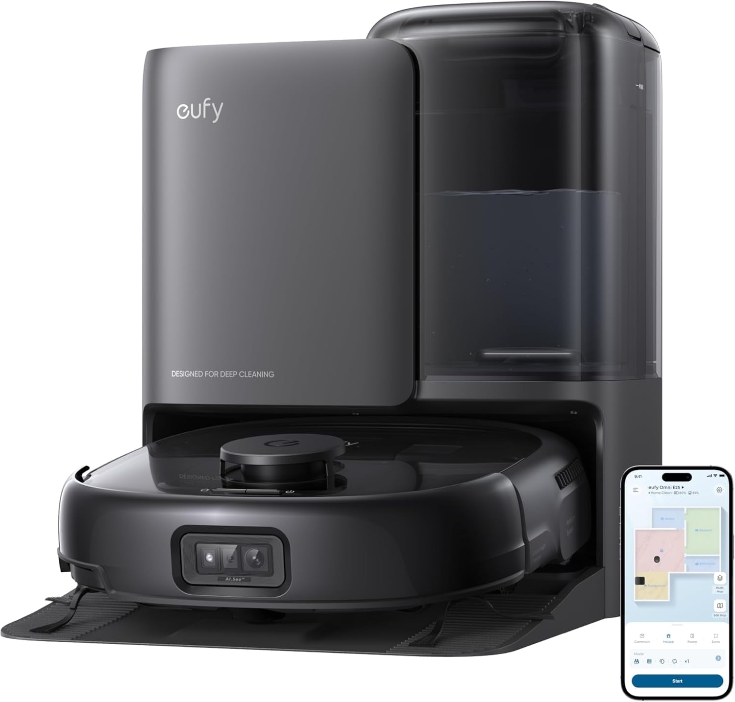 【未使用品】Anker Eufy Robot Vacuum Omni E25 eufy Robot Vacuum Omni E25, HydroJet™ System , Turbo Suction