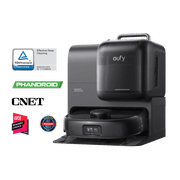 eufy Robot Vacuum Omni E28, HydroJet System , Portable Deep Cleaner, Turbo Suction, DuoSpiral Detangle Brushes, CornerRover Arm