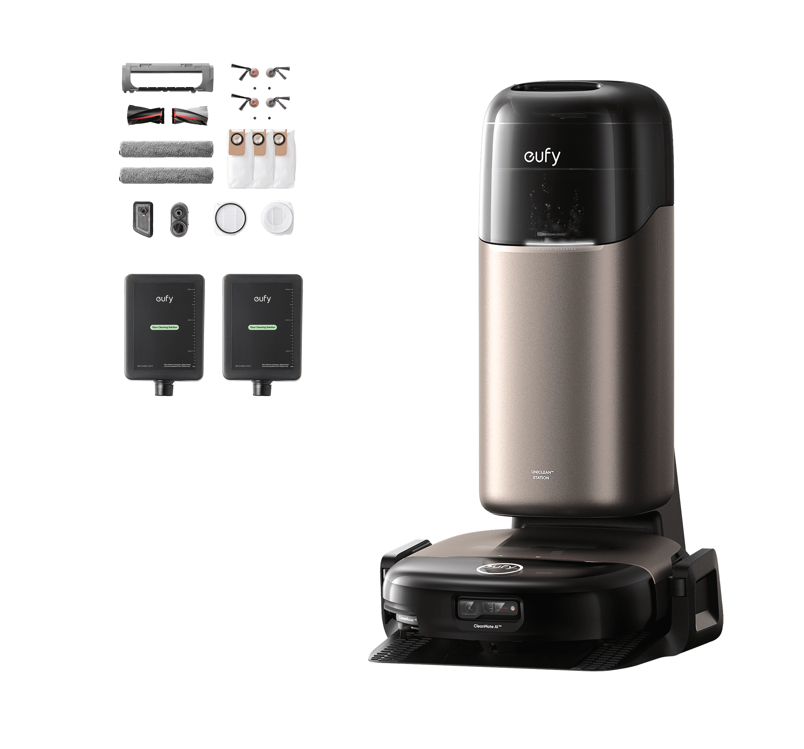 eufy Robot Vacuum Omni S2 + Accessory Kit + Hard Floor Cleaner