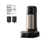 eufy Robot Vacuum Omni S2 + Accessory Kit + Hard Floor Cleaner,30,000 Pa Fade-Free Suction,99.99% Germ Removal, HydroJet  2.0 Always Self-Cleaning Roller Mop,5-Layer Filtration