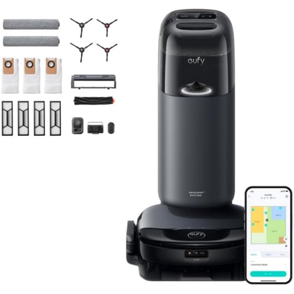 eufy S1 with All-in-One Station, HydroJet System with Roller Mop, Robot Vacuum and Mop Combo + Official Accessory Kit