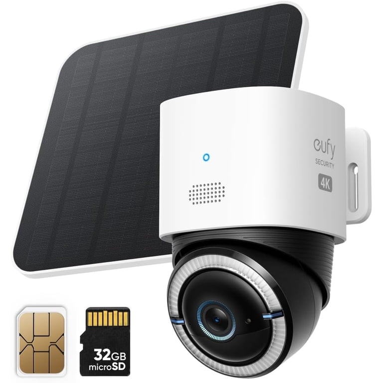 Eufy 4G LTE Cam S330 32GB microSD付 eufy Security 4G LTE Cam S330, 4K Cellular Solar Security Cameras